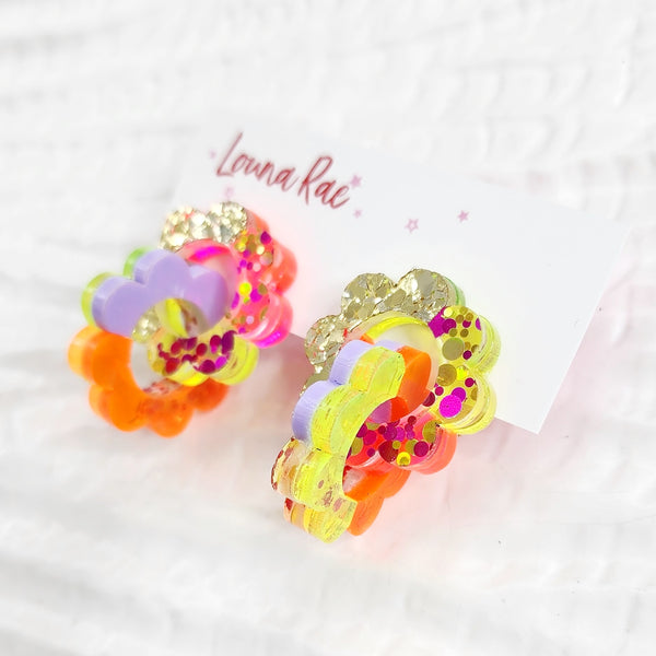 Daisy Chain Dangle Earrings - 001