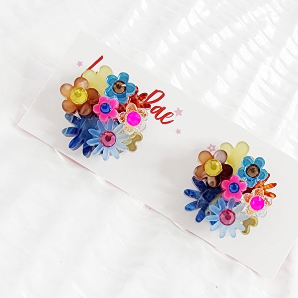 Flower Bouquet Stud Earrings - 006
