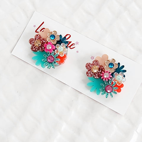 Flower Bouquet Stud Earrings - 021