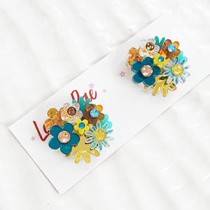 Flower Bouquet Stud Earrings - 019