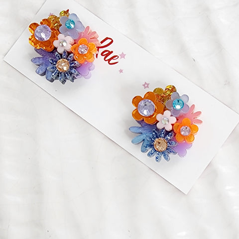 Flower Bouquet Stud Earrings - 018