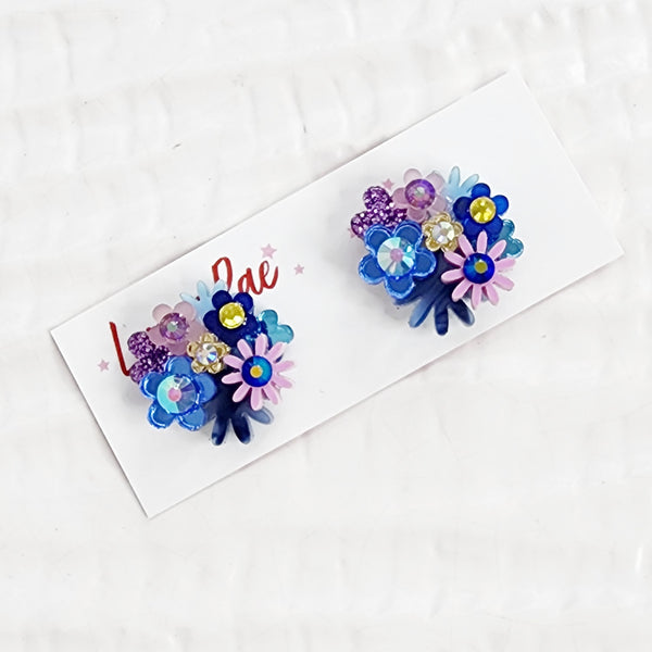Flower Bouquet Stud Earrings - 010