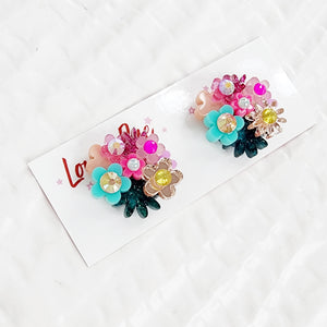 Flower Bouquet Stud Earrings - 020