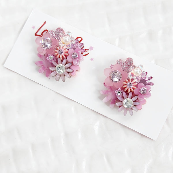 Flower Bouquet Stud Earrings - 013