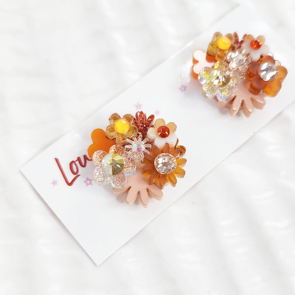 Flower Bouquet Stud Earrings - 007