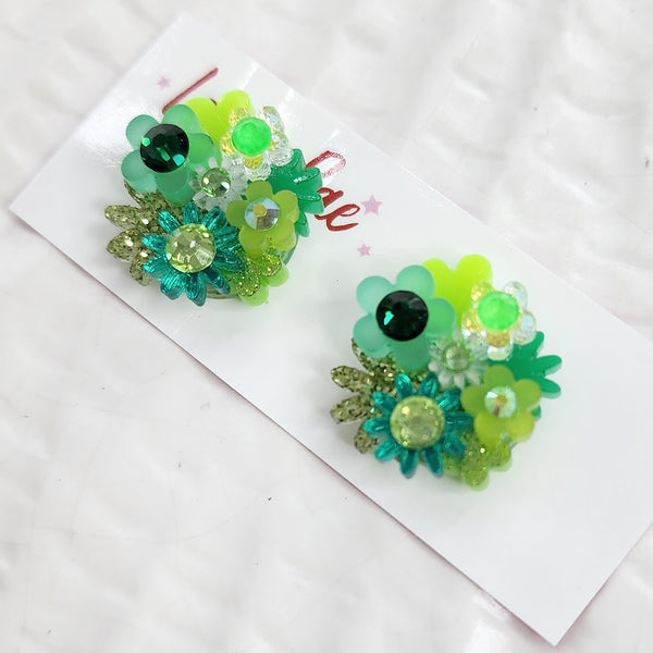 Flower Bouquet Stud Earrings - 002