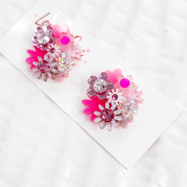 Flower Bouquet Stud Earrings - 001