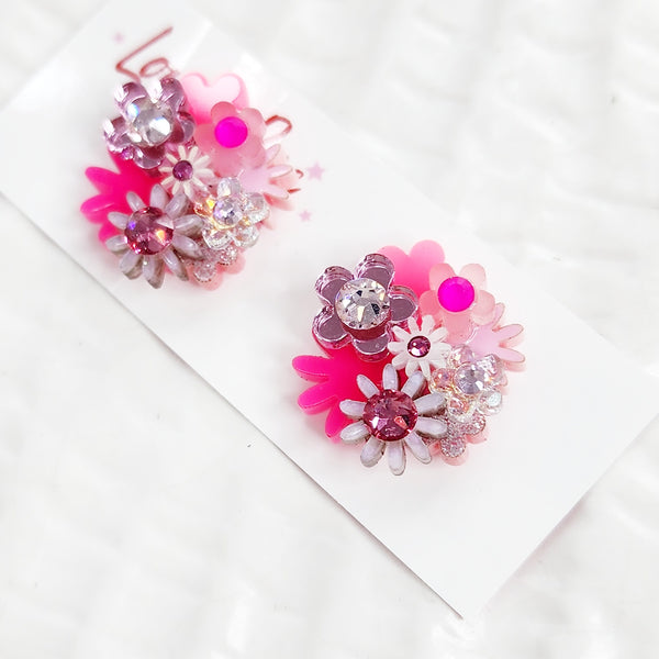 Flower Bouquet Stud Earrings - 001