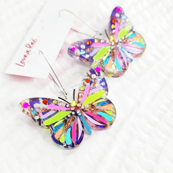 Butterfly Hoop Earrings - 001