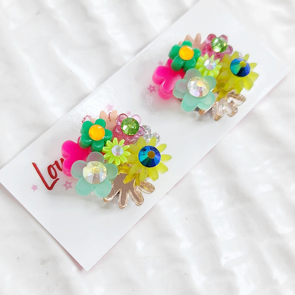 Flower Bouquet Stud Earrings - 015