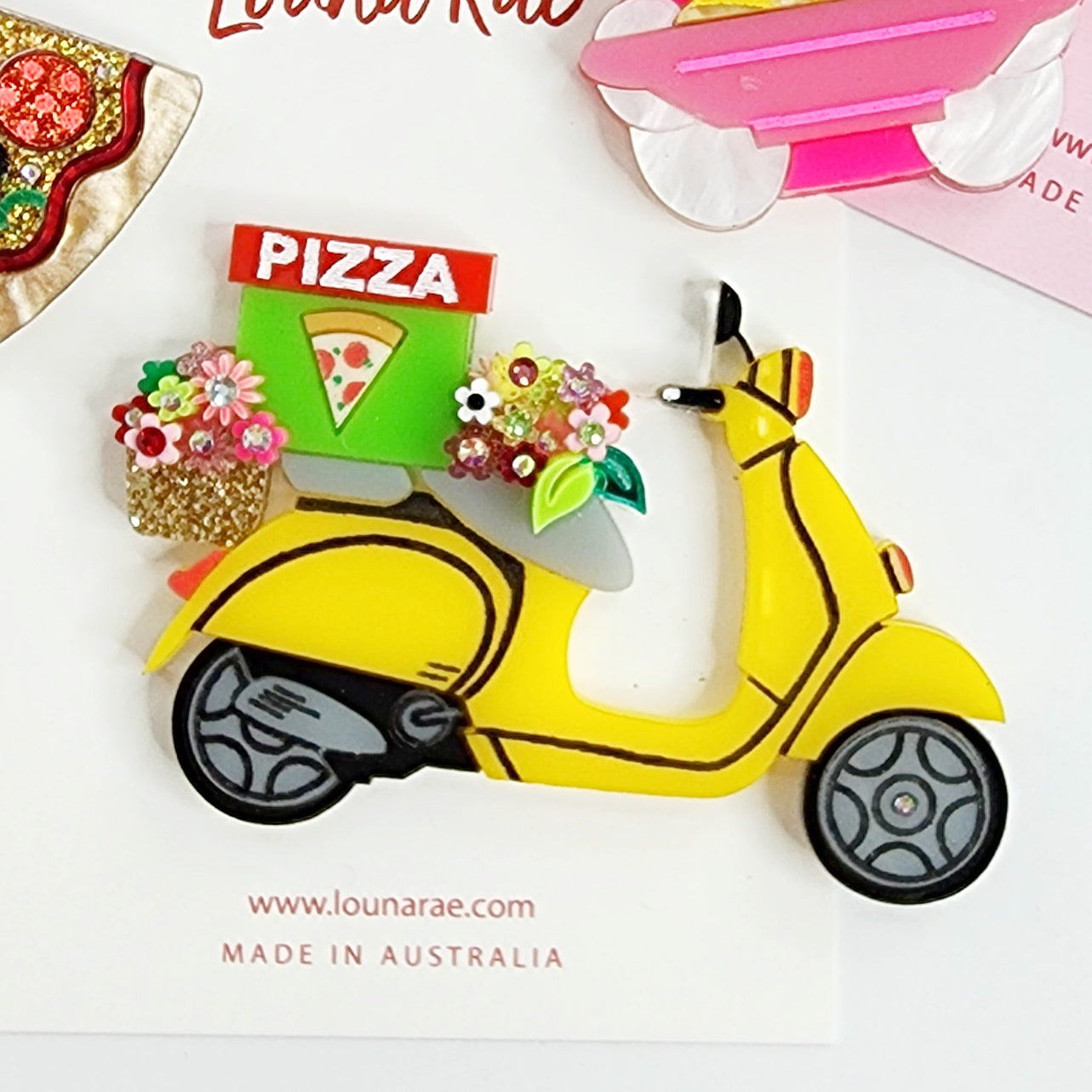 Pizza Delivery Brooch