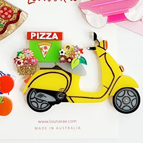 Pizza Delivery Brooch