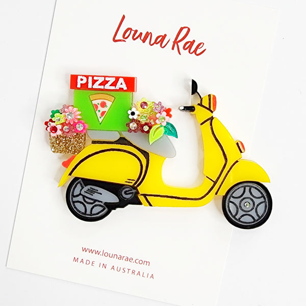 Pizza Delivery Brooch