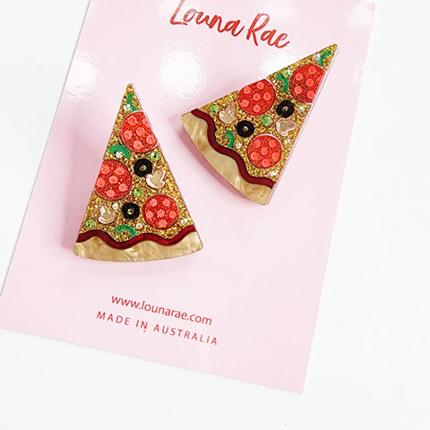 Pizza Stud Earrings