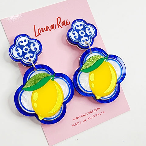 Lemon Dangle Earrings