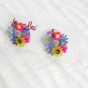 Flower Bouquet Stud Earrings - 004