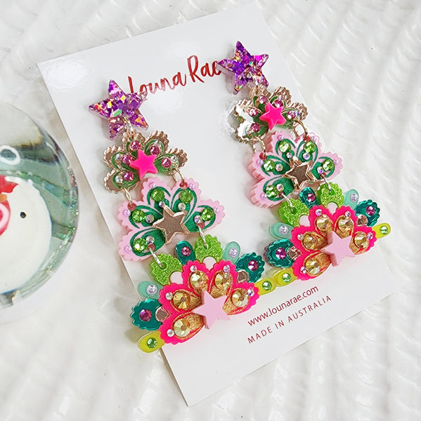 My Fancy Christmas Tree Dangle Earrings - 005