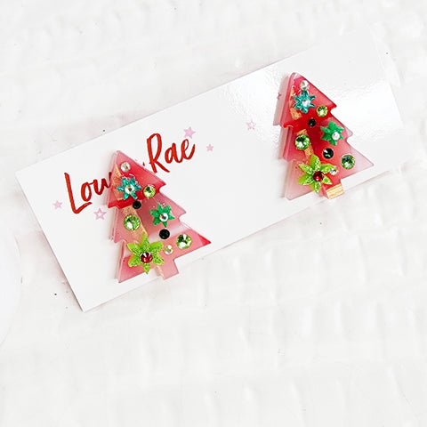 Christmas Tree Stud Earrings - 001