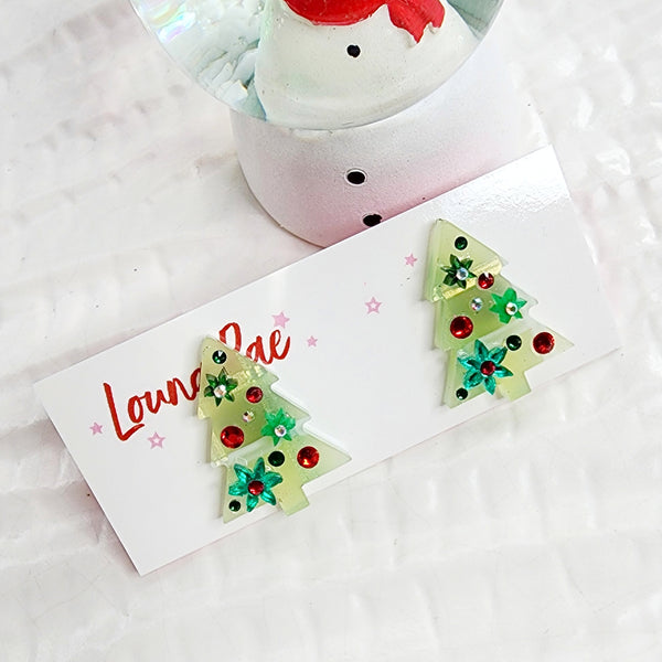 Christmas Tree Stud Earrings - 002