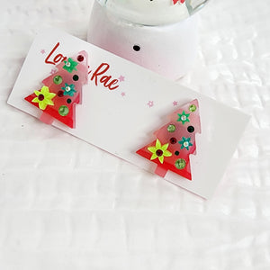 Christmas Tree Stud Earrings - 004