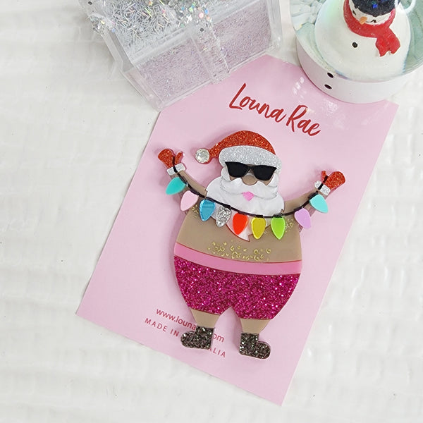 Summer Santa Brooch