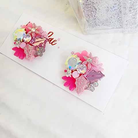 Christmas Flower Bouquet Stud Earrings - 001