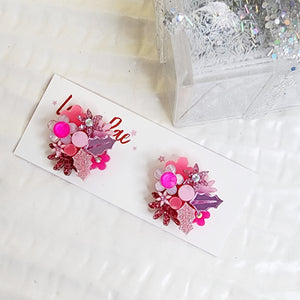 Christmas Flower Bouquet Stud Earrings - 003