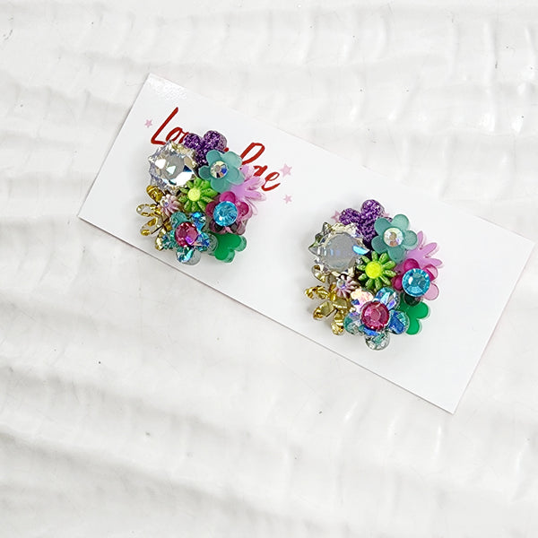 Flower Bouquet Stud Earrings - 009