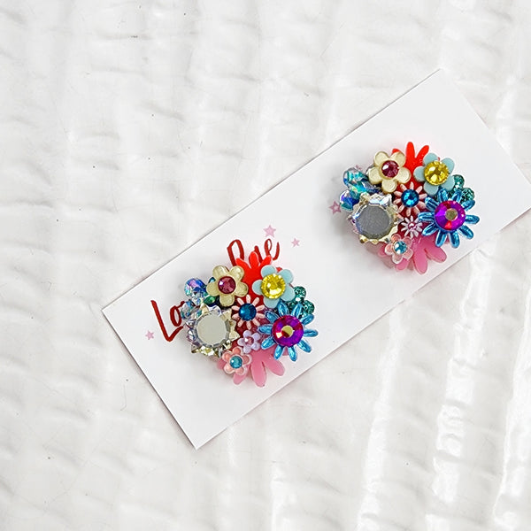 Flower Bouquet Stud Earrings - 007