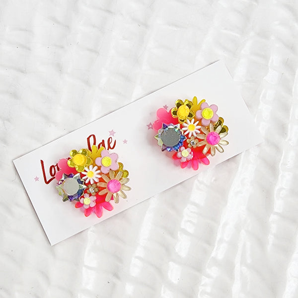 Flower Bouquet Stud Earrings - 005