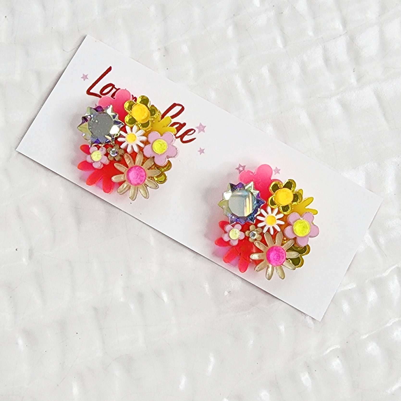 Flower Bouquet Stud Earrings - 005