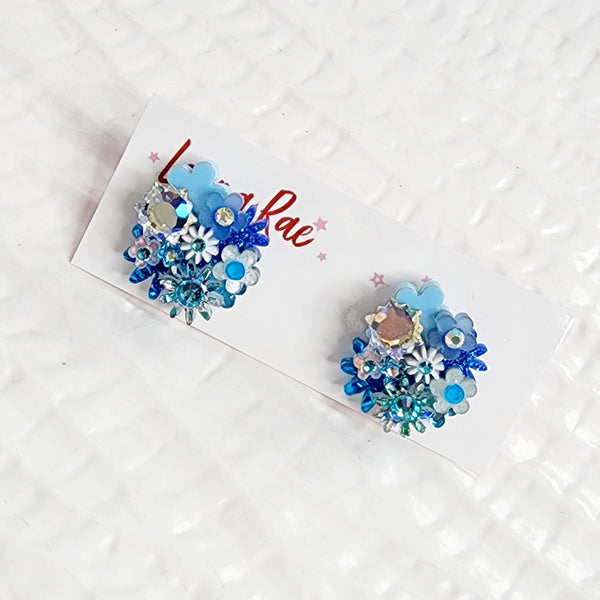 Flower Bouquet Stud Earrings - 012