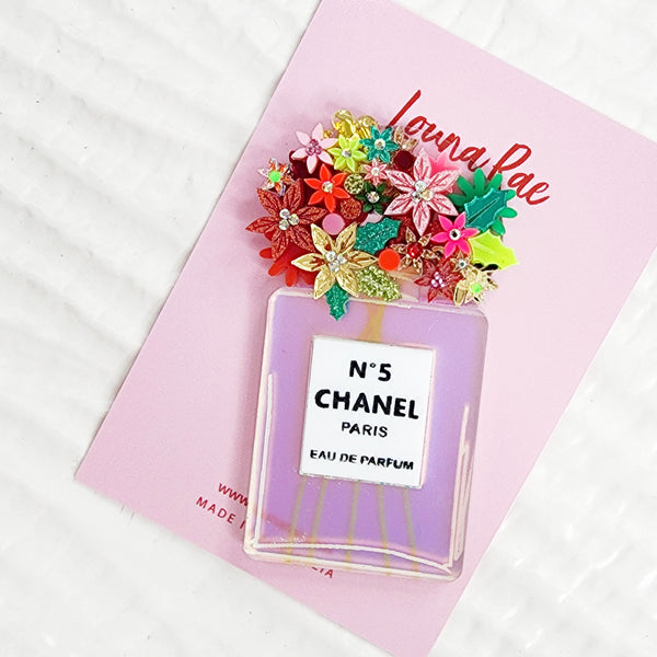 Christmas Chanel Perfume Brooch