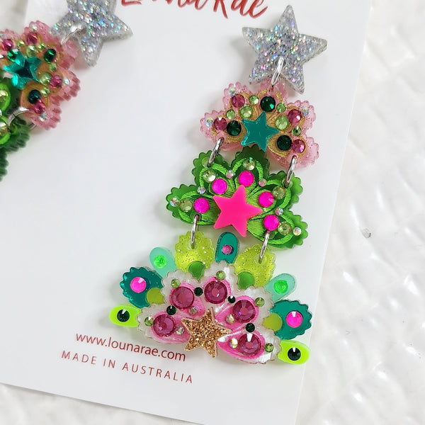 My Fancy Christmas Tree Dangle Earrings - 008