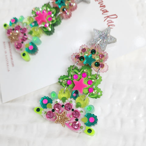 My Fancy Christmas Tree Dangle Earrings - 008