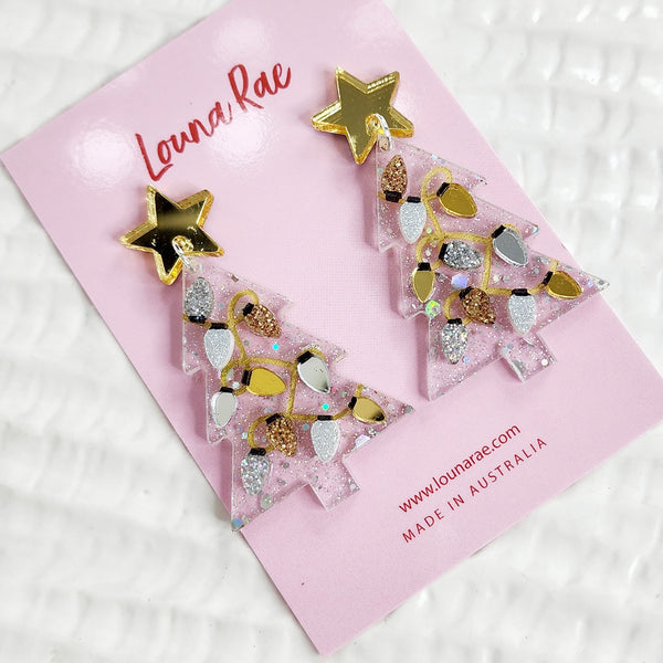 Christmas Tree Dangle Earrings - 006