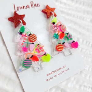 Christmas Tree Dangle Earrings - 009