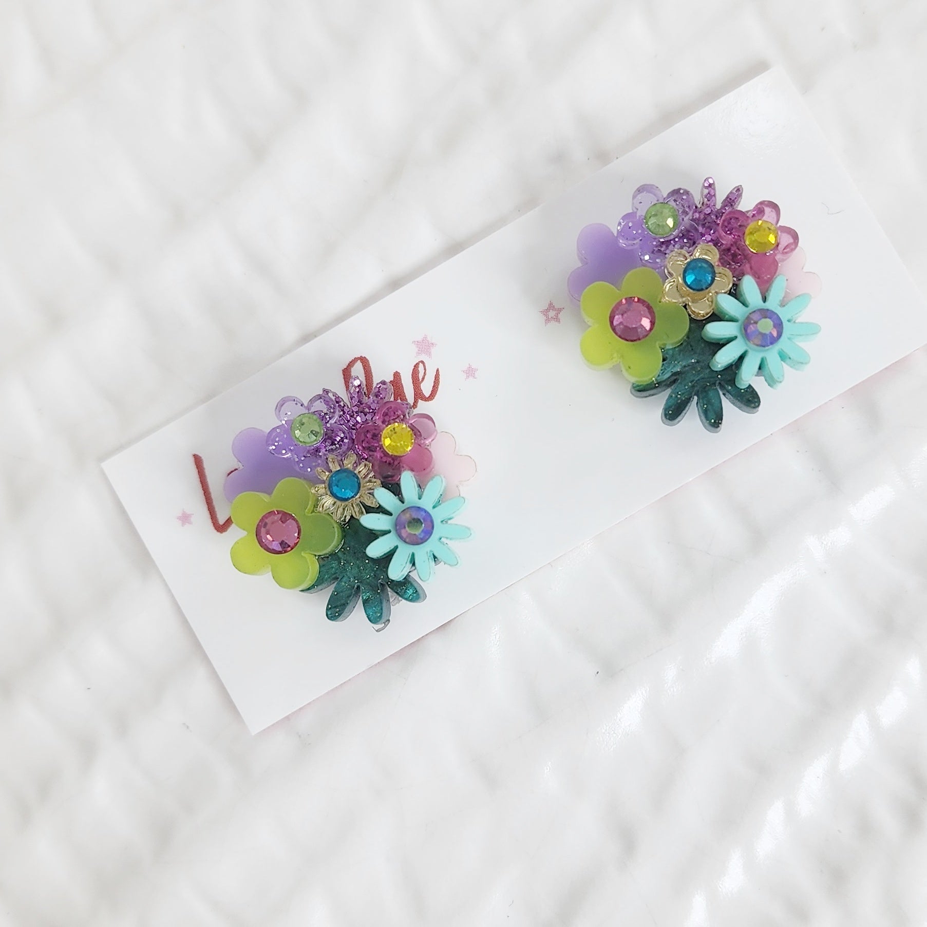 Flower Bouquet Stud Earrings - 020