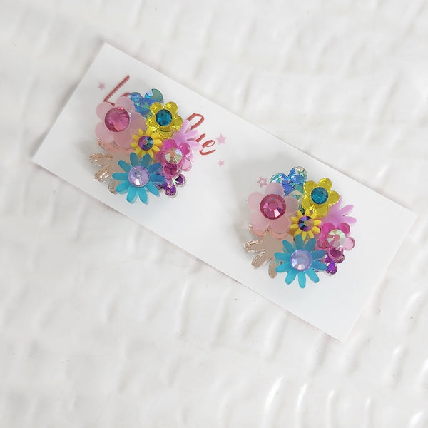 Flower Bouquet Stud Earrings - 017