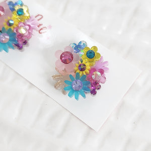 Flower Bouquet Stud Earrings - 017