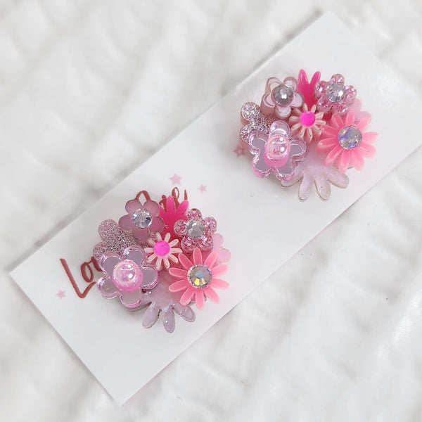 Flower Bouquet Stud Earrings - 016