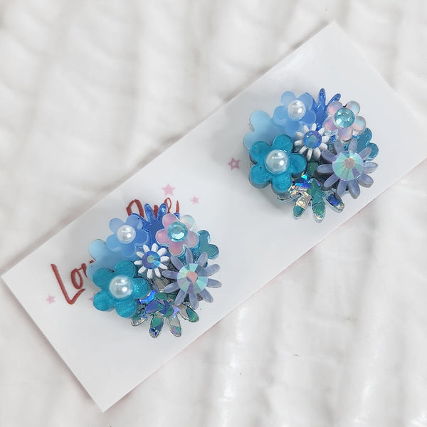 Flower Bouquet Stud Earrings - 015