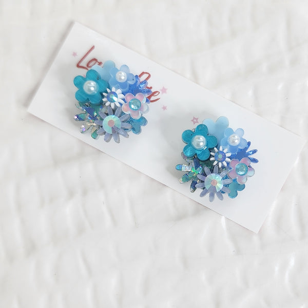 Flower Bouquet Stud Earrings - 015