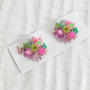 Flower Bouquet Stud Earrings - 013