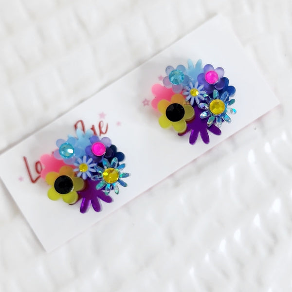 Flower Bouquet Stud Earrings - 032