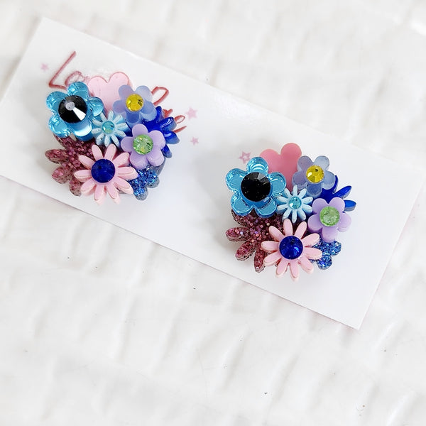 Flower Bouquet Stud Earrings - 030