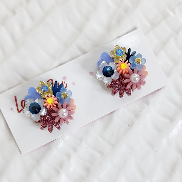 Flower Bouquet Stud Earrings - 028