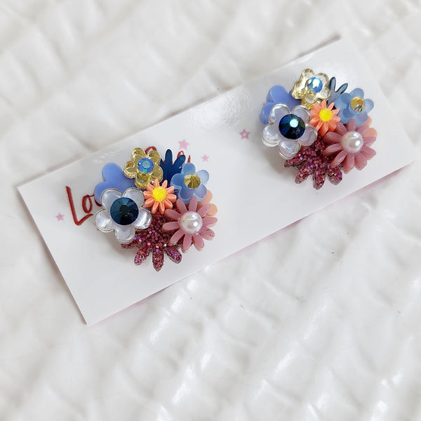 Flower Bouquet Stud Earrings - 028