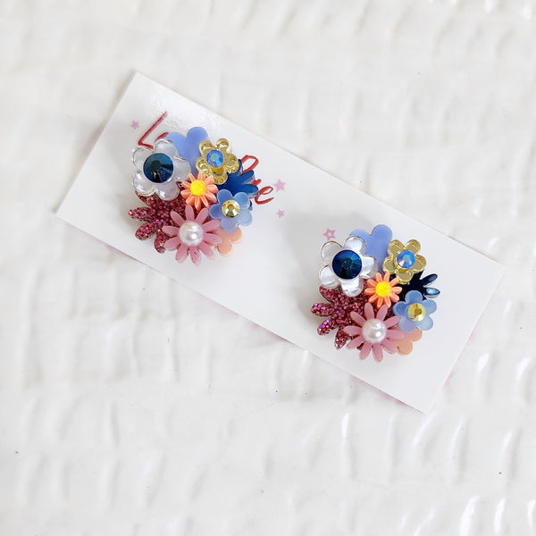 Flower Bouquet Stud Earrings - 028