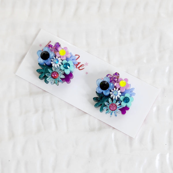 Flower Bouquet Stud Earrings - 027